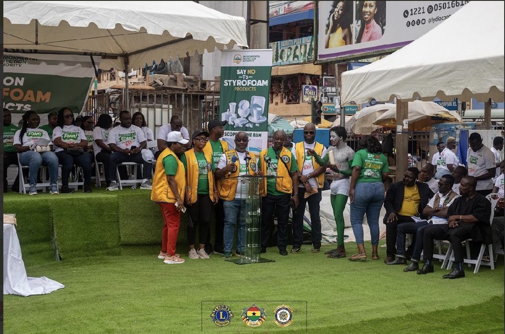 Lions Clubs International District 418, Ghana Joins the Fight Against Styrofoam Pollution